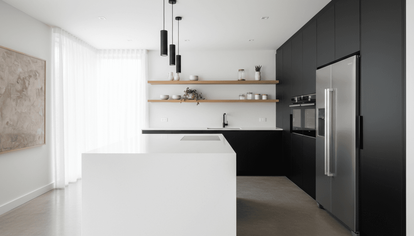 Completed modern residential kitchen renovation with quality finishes